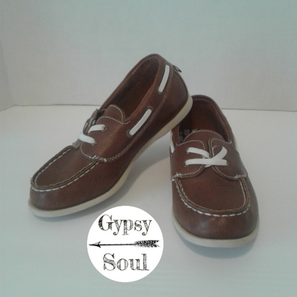 Carter's | Boys leather boat shoes size 3
